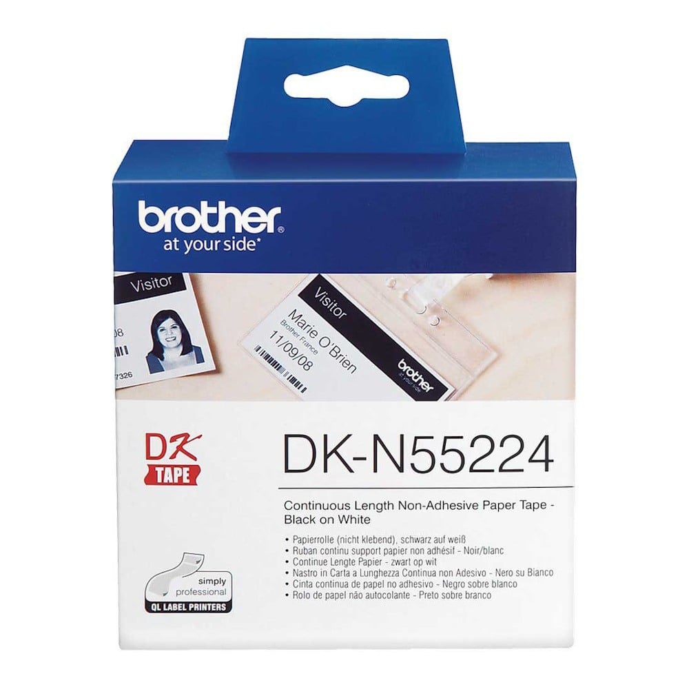 Brother DK-12343PK Die-Cut Name Badge Labels - 2.3x3.4 Inch, White Paper, 260 Per Roll, 3 Rolls