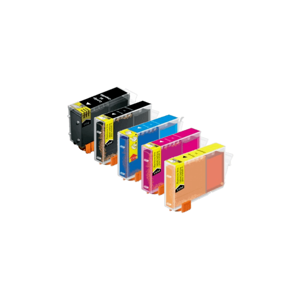 Lot De 5 Cartouches D'encre Compatibles Canon PGI 520 / CLI 521 - Pour Imprimante Pixma MP620 - Neuf