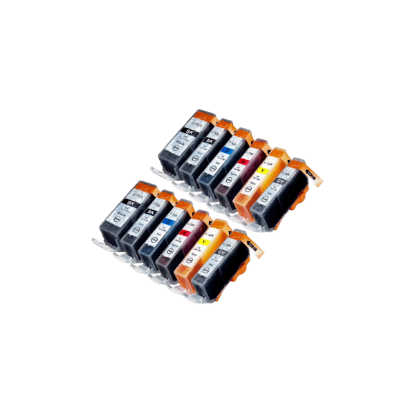 10 CARTUCCE COMPATIBILI PGI-525 PER CANON PIXMA MG5150 MG5250 MG5350 MG6150
